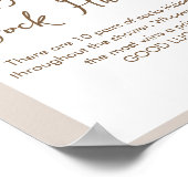 シエラボホベビー靴下狩りベビーシャワーゲームサイン ポスター (角)