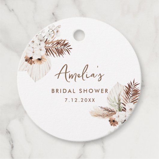 シエラボホミアンブライダルシャワー フェイバータグ (正面)