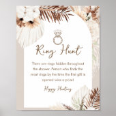 シエラボホリングや輪狩りブライダルシャワーゲームサイン ポスター (正面)