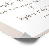 シエラボホ共有お気に入りのメモリ赤ちゃんシャワー記号 ポスター (角)