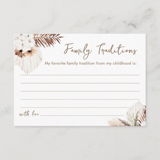 シエラボホ族の伝統ベビーシャワーカード エンクロージャーカード (正面)