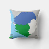 シエラレオネの国の政治地図の旗 クッション (裏面)