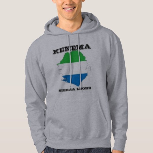 シエラレオネの地図のフード付きスウェットシャツ(Kenema) パーカ (正面)