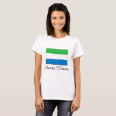 シエラレオネの旗のデザイン Tシャツ (正面フル)