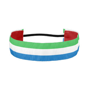 シエラレオネの旗 アスレチックヘッドバンド