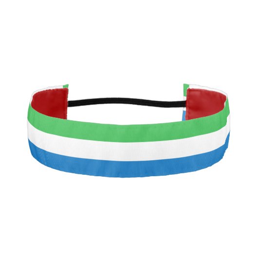 シエラレオネの旗 アスレチックヘッドバンド (正面)