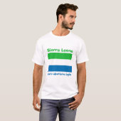シエラレオネの旗＋地図＋テキストTシャツ Tシャツ (正面フル)
