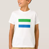 シエラレオネの旗 Tシャツ (正面)