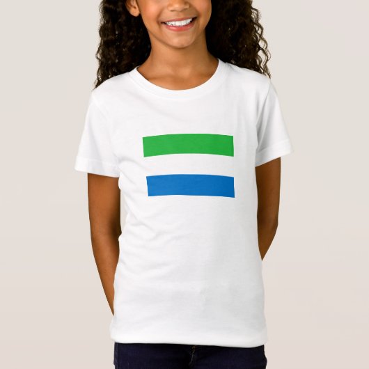 シエラレオネの旗 Tシャツ (正面)