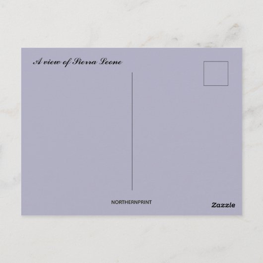 シエラレオネの景色 ポストカード (裏面)