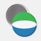 シエラレオネの魚眼フラグマグネット マグネット (正面/裏面)