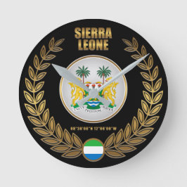 シエラレオネコート・オブ・アームズ ラウンド壁時計