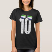 シエラレオネサッカー選手10シエラレオネア Tシャツ (正面)