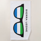 シエラレオネシェードカスタム文字ビーチタオル ビーチタオル (正面)