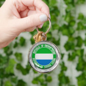 シエラレオネラウンドエンブレム キーホルダー (手)