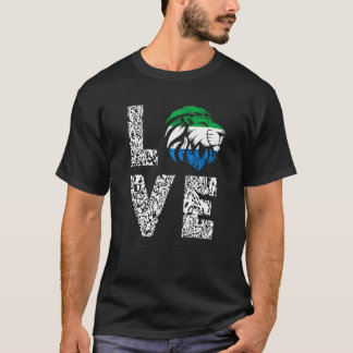 シエラレオネラブキングシエラレオネアン国旗 Tシャツ