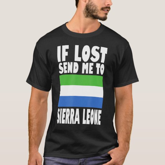 シエラレオネ国旗のもしデザイン失ったがシエラに送る Tシャツ (正面)