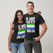 シエラレオネ国旗のもしデザイン失ったがシエラに送る Tシャツ (ユニセックス)