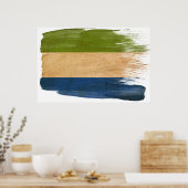 シエラレオネ国旗のポスター ポスター (キッチン)