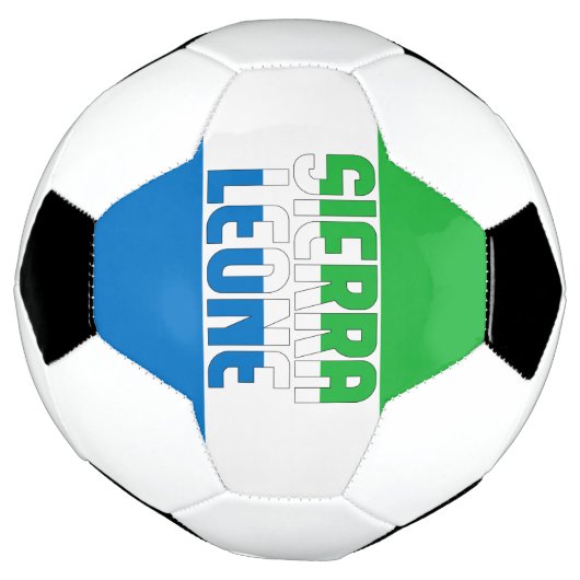 シエラレオネ国旗の愛らしい愛国心 サッカーボール (回転)