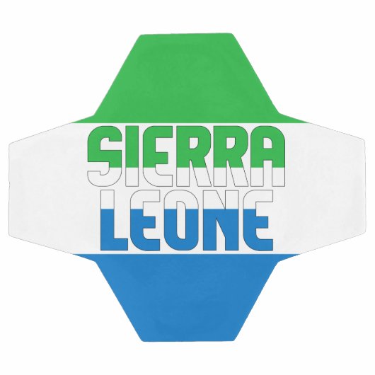 シエラレオネ国旗の愛らしい愛国心 サッカーボール (フラット)