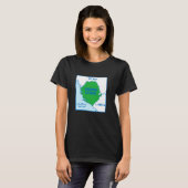 シエラレオネ国旗の色の政治地縁ど図、 Tシャツ (正面フル)