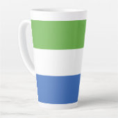 シエラレオネ国旗 カフェラテマグ (左アングル)