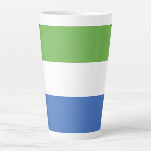 シエラレオネ国旗 カフェラテマグ (正面)