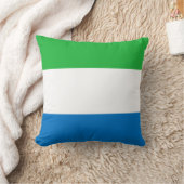 シエラレオネ国旗 クッション (ブランケット)
