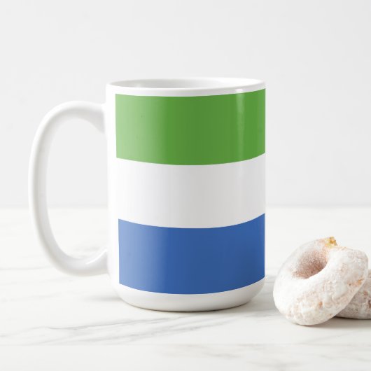 シエラレオネ国旗 コーヒーマグカップ (ドーナツ)