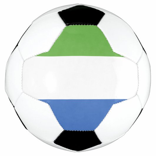 シエラレオネ国旗 サッカーボール (正面)