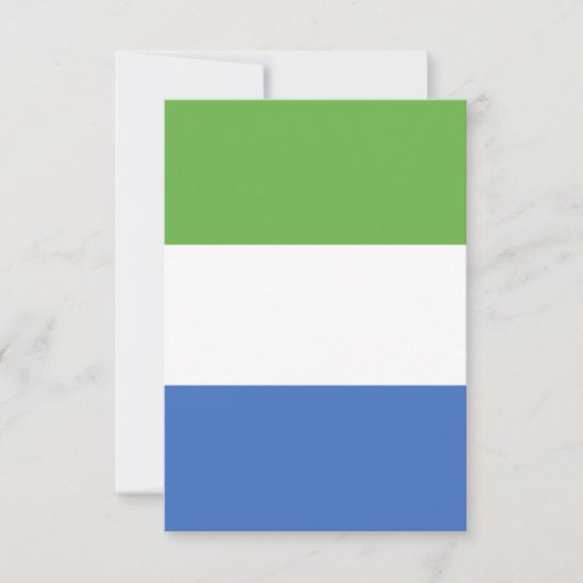 シエラレオネ国旗 サンキューカード (正面)