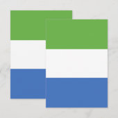 シエラレオネ国旗 サンキューカード (正面/裏面)