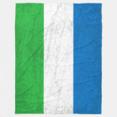 シエラレオネ国旗 – シエラレオネのタペストリー フリースブランケット (正面)