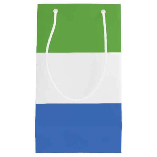 シエラレオネ国旗 スモールペーパーバッグ (正面)