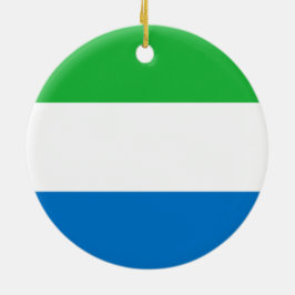 シエラレオネ国旗 セラミックオーナメント