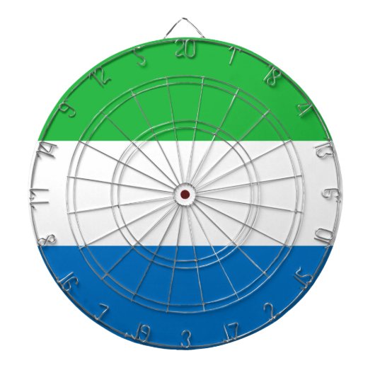 シエラレオネ国旗 ダーツボード (正面)