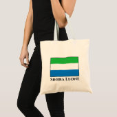 シエラレオネ国旗 トートバッグ (正面(商品))
