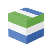 シエラレオネ国旗 フォトキューブ (裏面アングル)