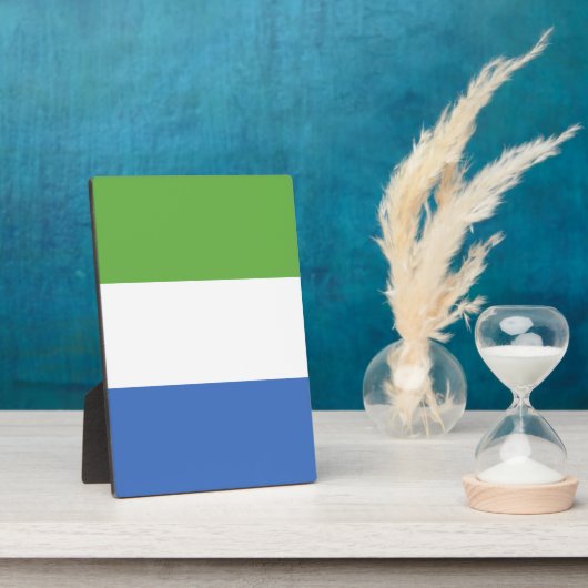 シエラレオネ国旗 フォトプラーク (側面)