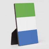 シエラレオネ国旗 フォトプラーク (側面)