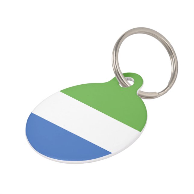 シエラレオネ国旗 ペット　ネームタグ (側面)