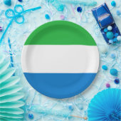 シエラレオネ国旗 ペーパープレート (パーティー)