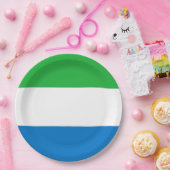 シエラレオネ国旗 ペーパープレート (パーティー)