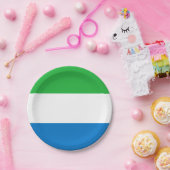 シエラレオネ国旗 ペーパープレート (パーティー)