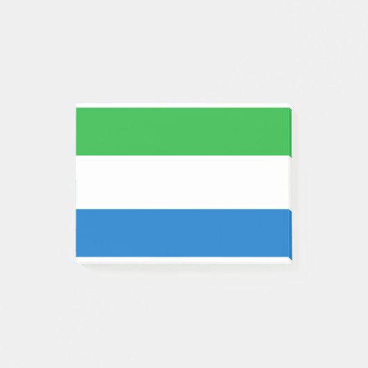シエラレオネ国旗 ポストイット (正面)