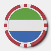 シエラレオネ国旗 ポーカーチップ (正面)