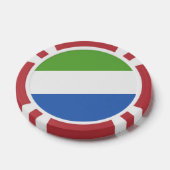 シエラレオネ国旗 ポーカーチップ (シングル)