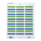 シエラレオネ国旗 ラベル (フルシート)