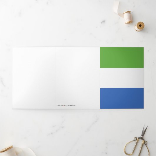 シエラレオネ国旗 三つ折りカード (外部)